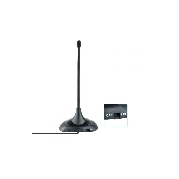 Tooq Micrófono Sobremesa TQMM-213 Flexible Jack 3.5 mm Negro 2