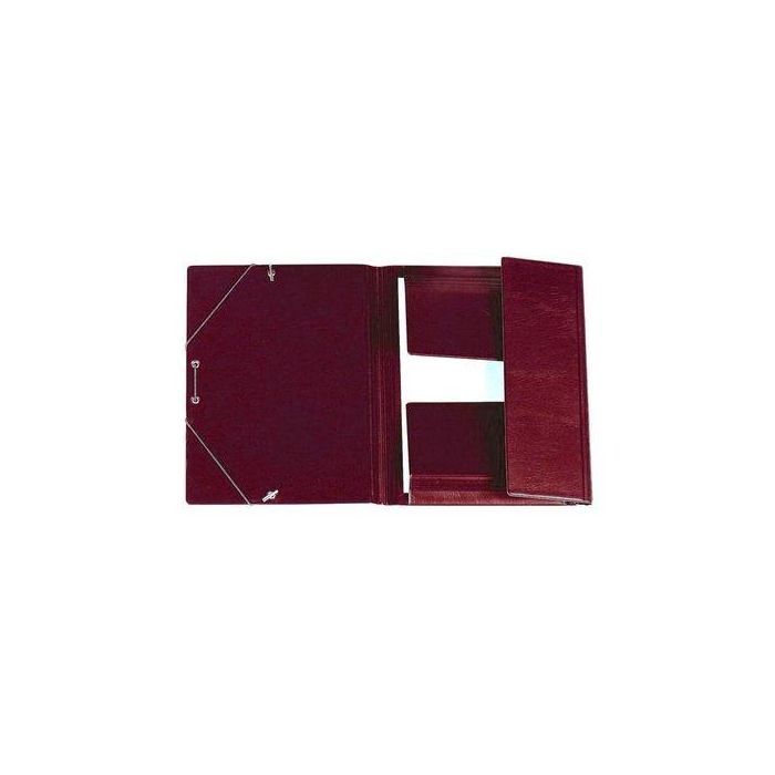 Carpeta De Gomas Y Solapas Iberplas Pvc Fº Burdeos