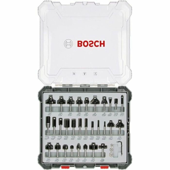 Bosch Professional 2607017474 Fresas Mixtas 6 mm Juego de 30 piezas para Router y Fresadora de Mano