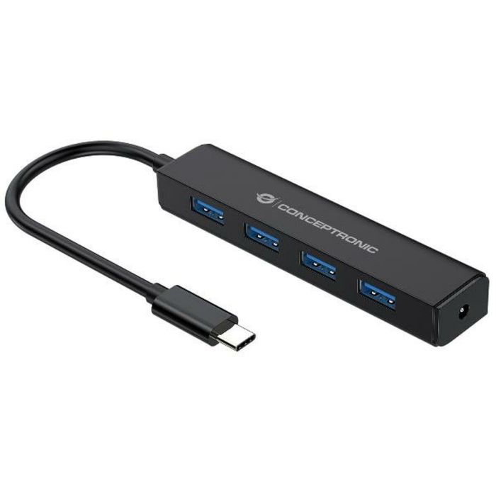 Hub USB Conceptronic CTC4USB3 Negro 1 Hub USB Conceptronic CTC4USB3 Negro 1