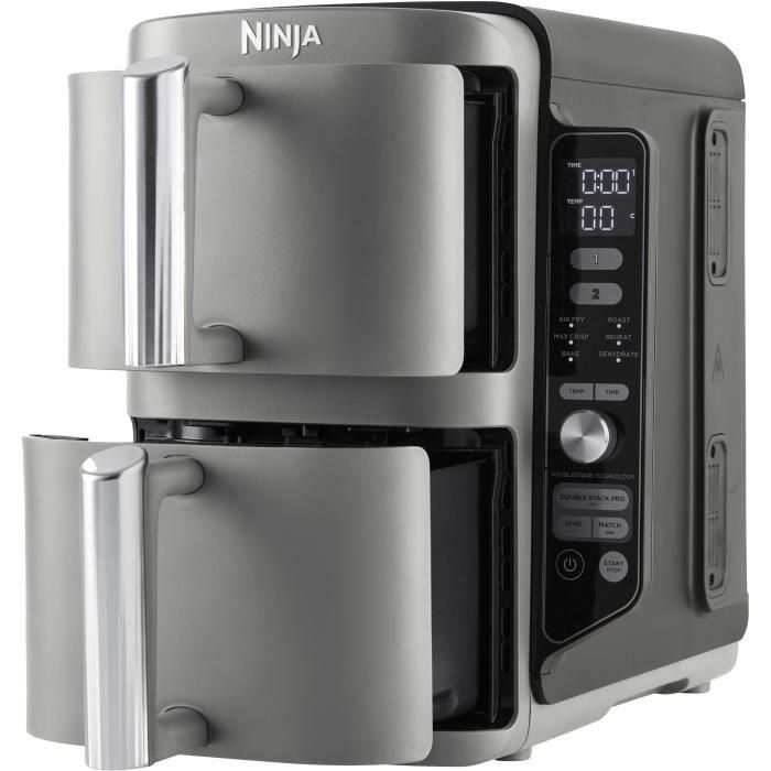 Freidora de Aire Vertical Ninja 6 en 1 MAX 9.5L - 2 Cajones, Apto para 8 Personas, Air Fry, Asar, Hornear, Ref. FREIDORA AIRE VERTICAL 6EN1 MAX 9.5L 2 Freidora de Aire Vertical Ninja 6 en 1 MAX 9.5L - 2 Cajones, Apto para 8 Personas, Air Fry, Asar, Hornear, Ref. FREIDORA AIRE VERTICAL 6EN1 MAX 9.5L 2