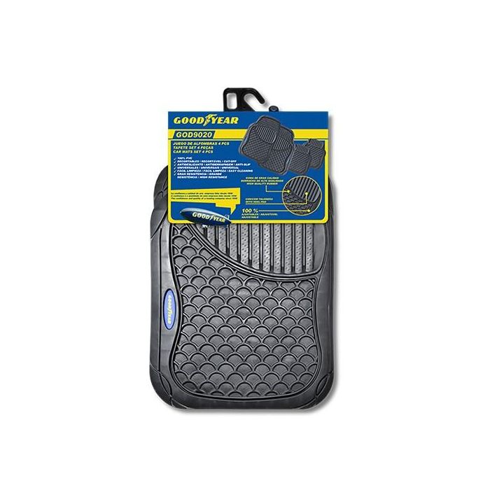 Alfombra Goma Negra 4 Piezas Goodyear Cs4 GOD9020 1 Alfombra Goma Negra 4 Piezas Goodyear Cs4 GOD9020 1