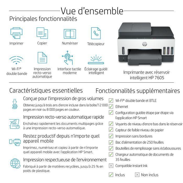 HP multifuncion inkjet Smart Tank 7605 7