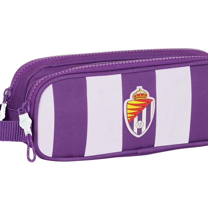 Portatodo Doble Real Valladolid C.F. Blanco Morado 21 x 8 x 6 cm