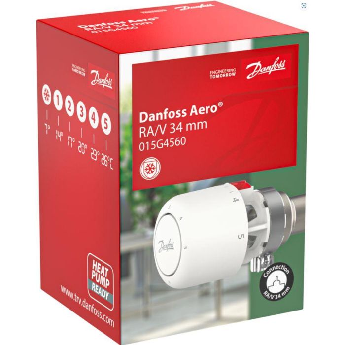 Danfoss RA/V, BIS Termostato Inteligente para Calefacción con Sensor Incorporado y Rango 7-28°C 0 Danfoss RA/V, BIS Termostato Inteligente para Calefacción con Sensor Incorporado y Rango 7-28°C 0