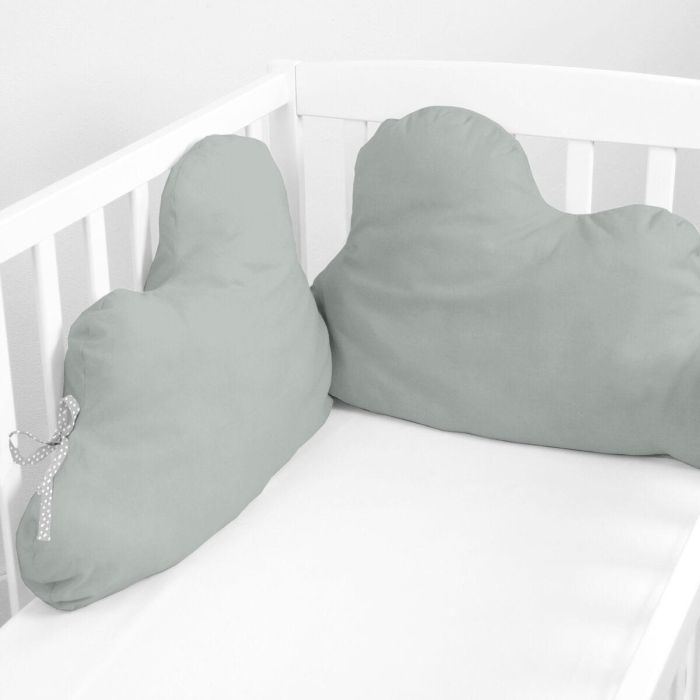 Protector de Cuna HappyFriday BASIC KIDS Gris 40 x 10 x 60 cm 3 Protector de Cuna HappyFriday BASIC KIDS Gris 40 x 10 x 60 cm 3