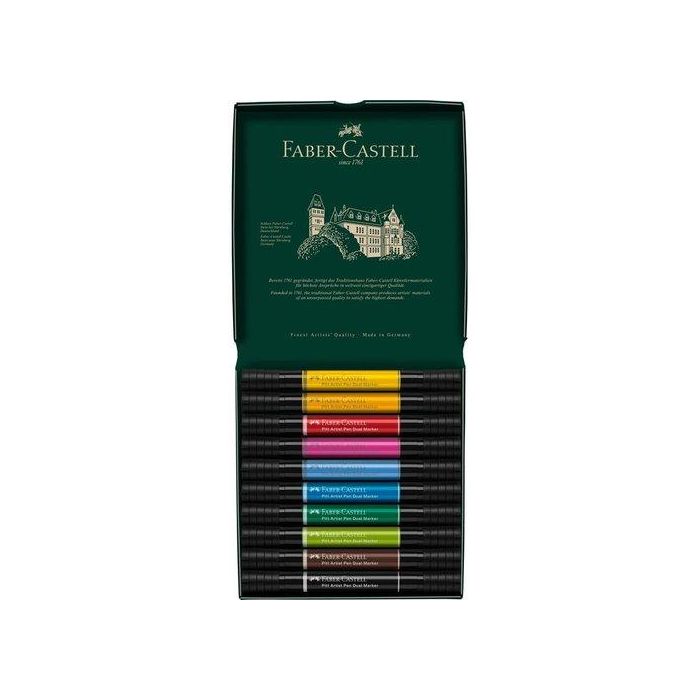 Rotulador Faber-Castell Pitt Artist Pens Doble Punta Pincel Caja De 10