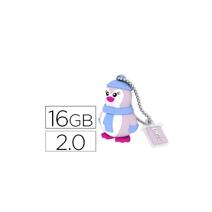 Memoria Usb Emtec Flash 16 grb 2.0 Pinguino