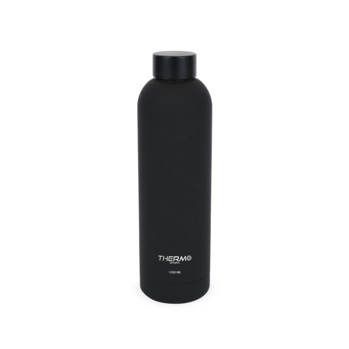 Botella Termo Soft Touch 1L Negra Thermosport (6 Unidades) 10 Botella Termo Soft Touch 1L Negra Thermosport (6 Unidades) 10