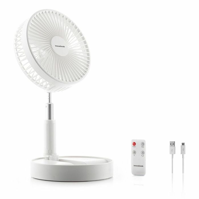 Ventilador Recargable Plegable 3 en 1 Fandle InnovaGoods Ø7,7'' 7200 mAh 2 Ventilador Recargable Plegable 3 en 1 Fandle InnovaGoods Ø7,7'' 7200 mAh 2