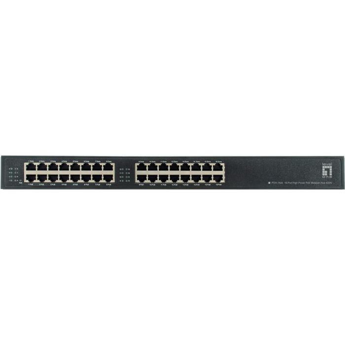 PoE-HUB POH-1620 16x GE MidSpan 19" 400W 2