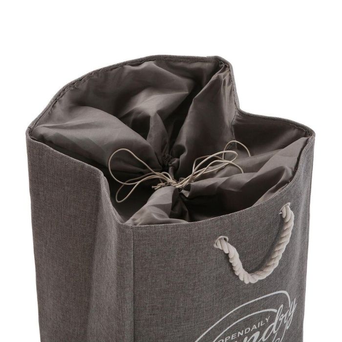 Cesto para la Ropa Sucia Versa Gris Poliéster PVC Metal EVA 30 x 55 x 36 cm 1 Cesto para la Ropa Sucia Versa Gris Poliéster PVC Metal EVA 30 x 55 x 36 cm 1