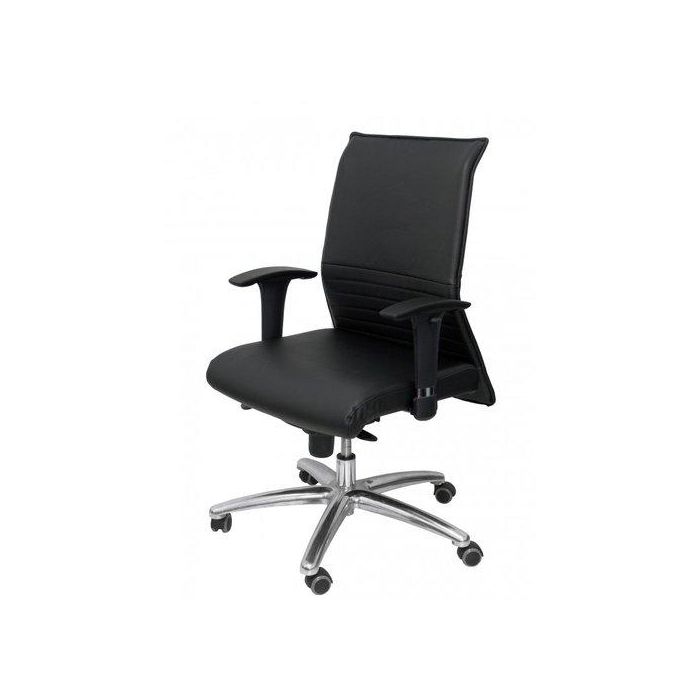 Silla Piqueras Y Crespo Albacete Xl Confidente Hasta 160 Kg Brazos Cromados Regulables Mecanismo Sincro Asiento Y Respaldo Reforzados Con Espuma Viscoelastica Tapizado Piel Negro