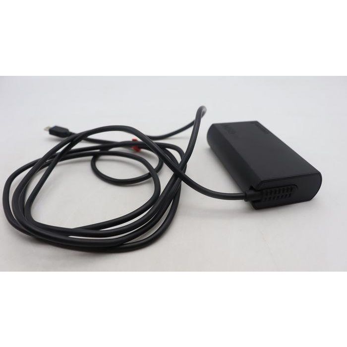 Lenovo AC adapter with 65W power output, multiple voltage options (20V, 15V, 9V, 5V), USB-C connector. 2 Lenovo AC adapter with 65W power output, multiple voltage options (20V, 15V, 9V, 5V), USB-C connector. 2