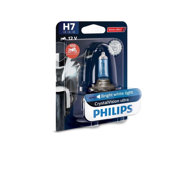 Philips H7 Crystalvision Ultra Moto 12 V55 Px26D Bw MTECPH 12972CVUBW Philips H7 Crystalvision Ultra Moto 12 V55 Px26D Bw MTECPH 12972CVUBW