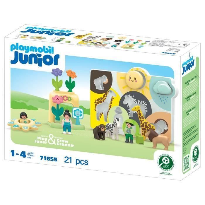 Playmobil 71655 Mi Primer Playmobil Junior - Set de Aprendizaje y Juego con Puzle Animales y Flores para Niños +12 Meses 3