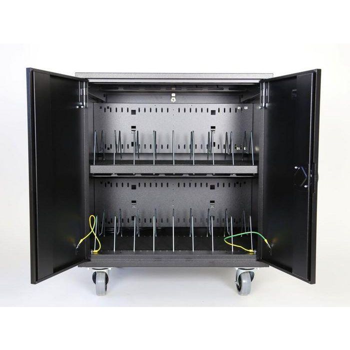 Leba NoteCart Flex Carrito de Carga y Almacenamiento Móvil para 16 iPads, Tablets, Portátiles o Chromebooks