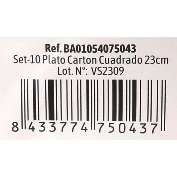 Set de 10 platos de cartón cuadrados con soja, 23 cm - Algon (36 Cajas) 5 Set de 10 platos de cartón cuadrados con soja, 23 cm - Algon (36 Cajas) 5