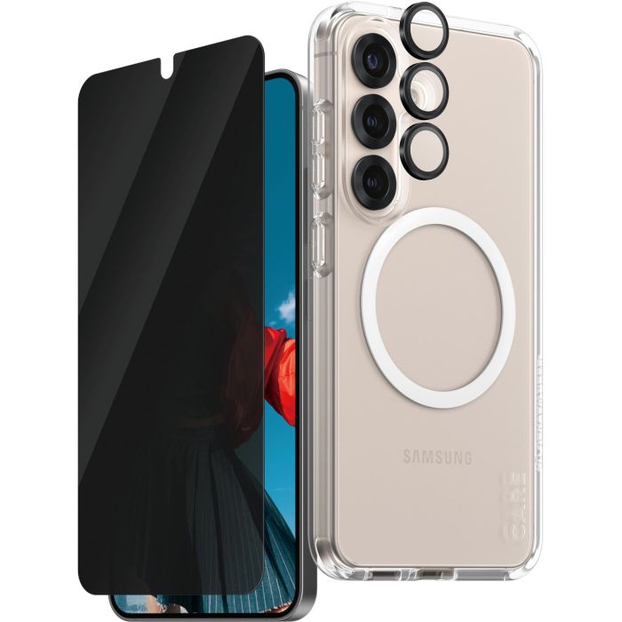 PanzerGlass CARE Flagship 3-en-1 Privacy Bundle para Samsung Galaxy S25