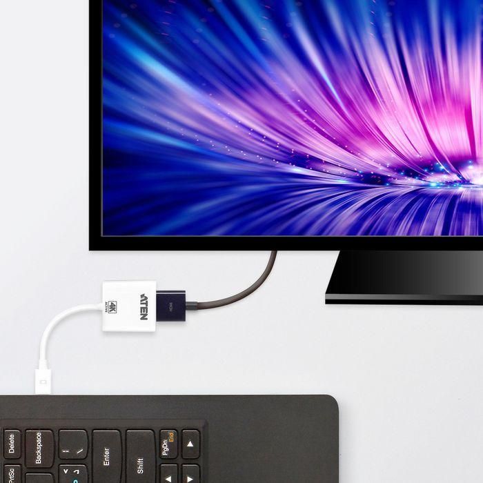 ATEN Adaptador activo de Mini DisplayPort a HDMI 4K 1 ATEN Adaptador activo de Mini DisplayPort a HDMI 4K 1