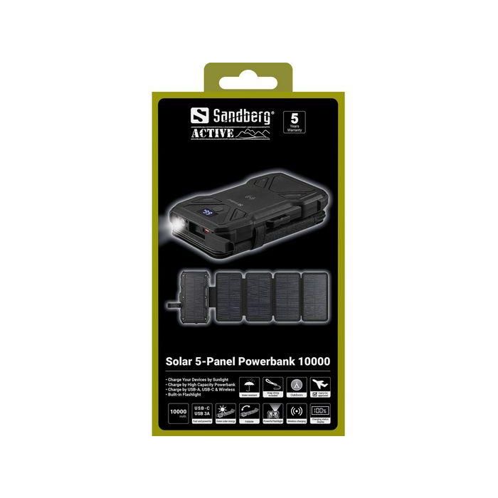 Sandberg Solar 5-Panel Powerbank 10000 mAh Sandberg Solar 5-Panel Powerbank 10000 mAh
