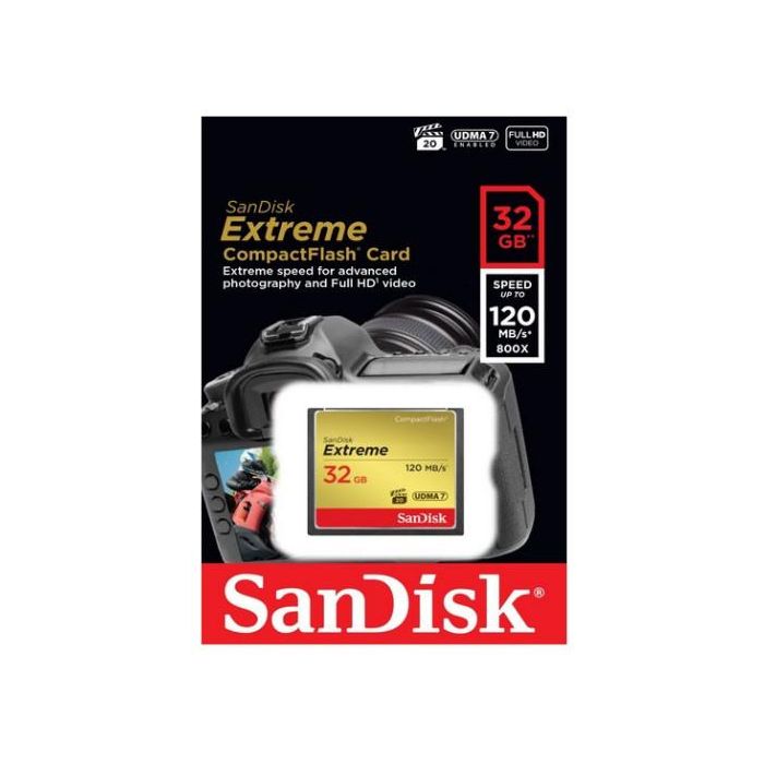 Sandisk 32GB Extreme memoria flash CompactFlash 1