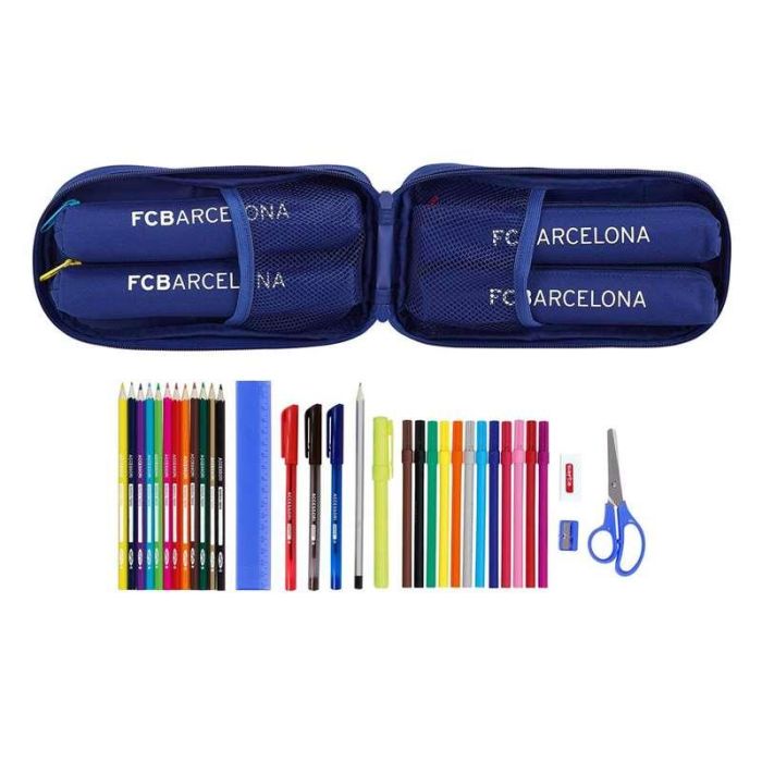 Plumier Mochila F.C. Barcelona Azul 12 x 23 x 5 cm (33 Piezas) 2