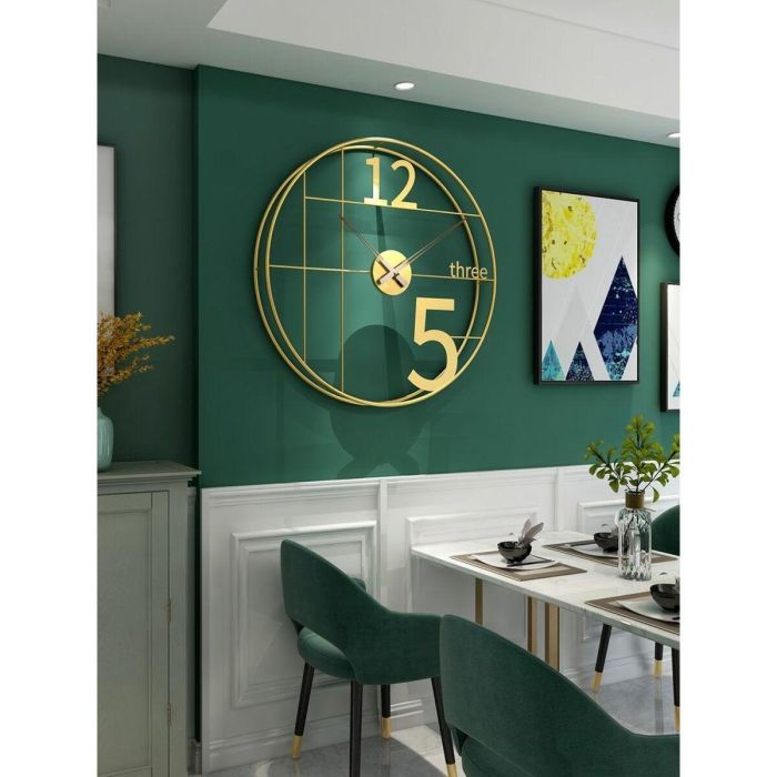 Reloj de Pared Romimex Dorado Metal 50 x 50 x 6 cm 1