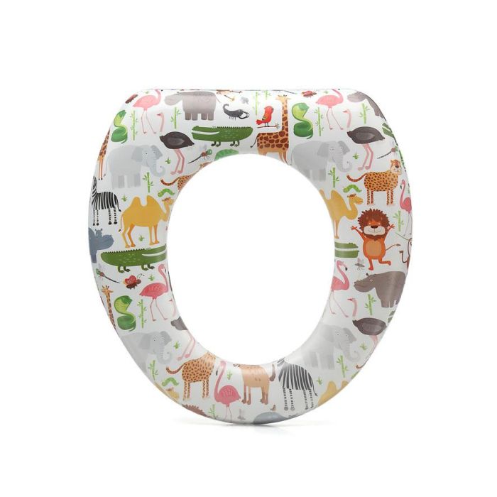 KioKids Reductor WC Asiento de Inodoro Acolchado 'Selva' para Niños +12 Meses - Cómodo, Higiénico, Resistente, Multicolor 1