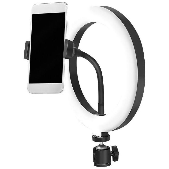 Logilink Smartphone-Ringlicht. DM 20cm. 1.8m Kabel 5