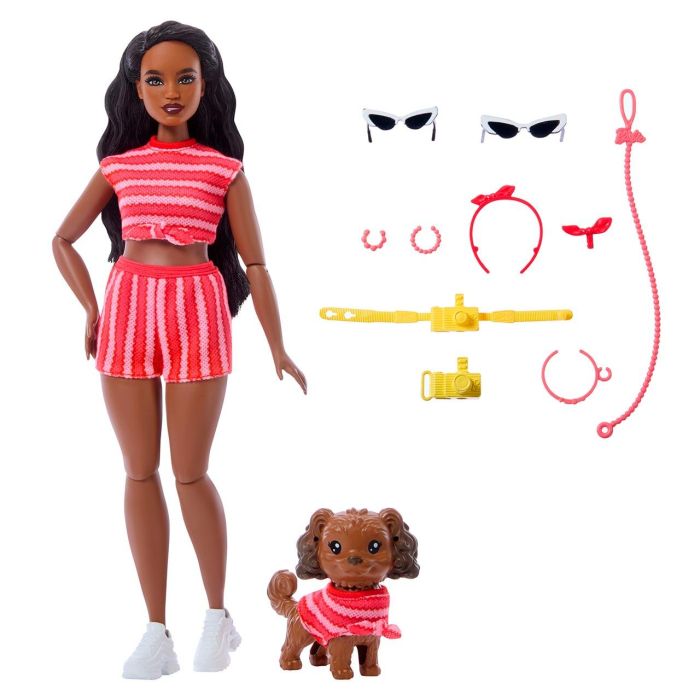Barbie Twinning Looks Afroamericana C/ Perro Jfp37 Mattel 1 Barbie Twinning Looks Afroamericana C/ Perro Jfp37 Mattel 1