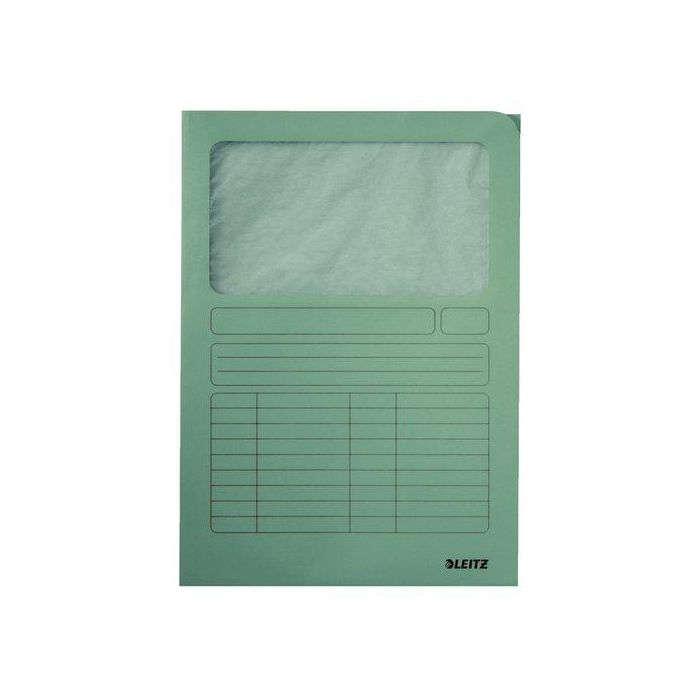 Subcarpeta Leitz Ventana 140G A4 Verde Paquete De 100