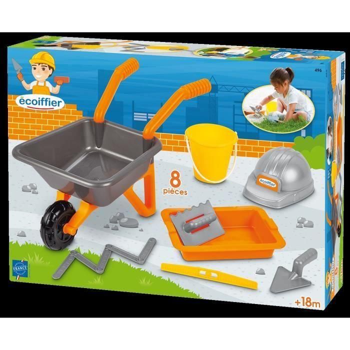 Pack de albañilería Ecoiffier Super - carretilla 50 cm 496 2 Pack de albañilería Ecoiffier Super - carretilla 50 cm 496 2