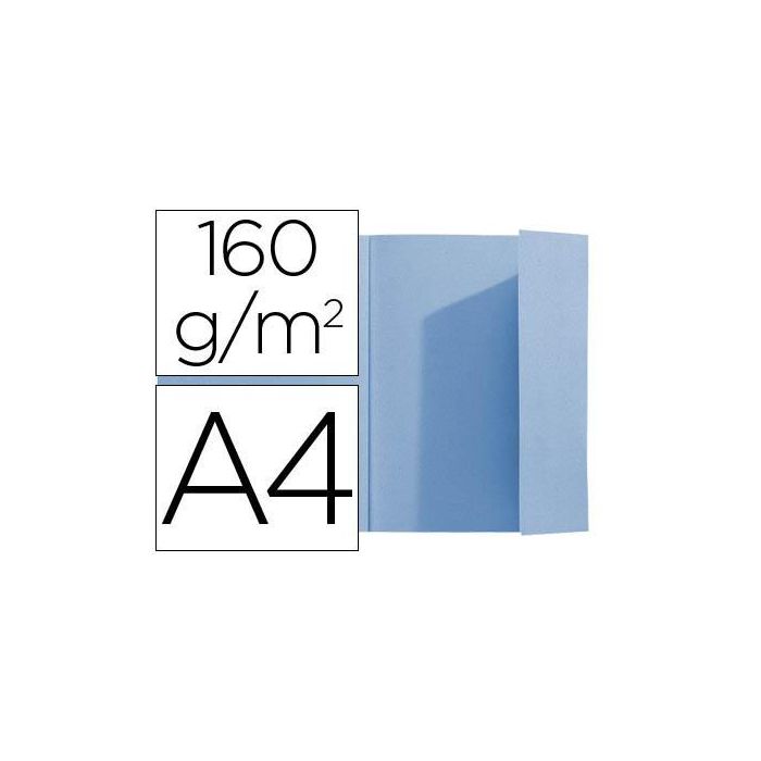 Subcarpeta Exacompta Din A4 Azul 160 gr-M2 Con Solapa Interior 100 unidades