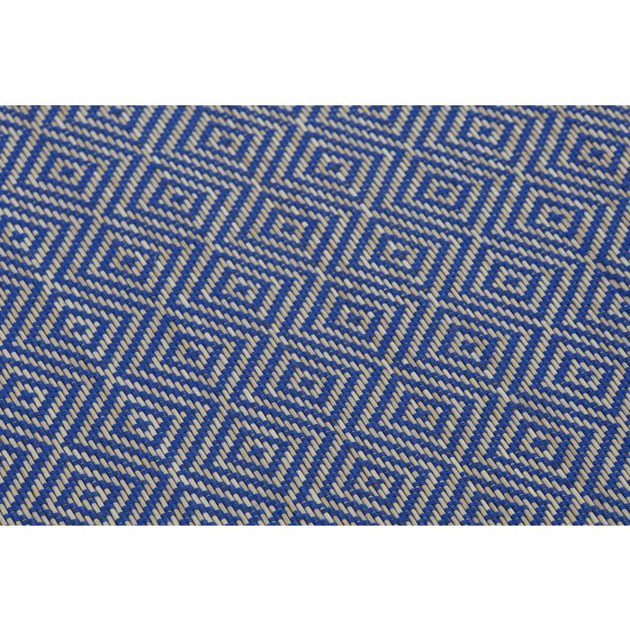 DKD Home Decor Alfombra de Bambú Mediterraneo Azul Natural con Diseño Geométrico para Interior 290x200 cm y 0.5 cm de Espesor 2 DKD Home Decor Alfombra de Bambú Mediterraneo Azul Natural con Diseño Geométrico para Interior 290x200 cm y 0.5 cm de Espesor 2