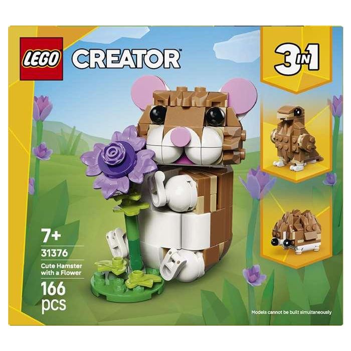 Juego de construccion lindo hámster con flor lego creator 2