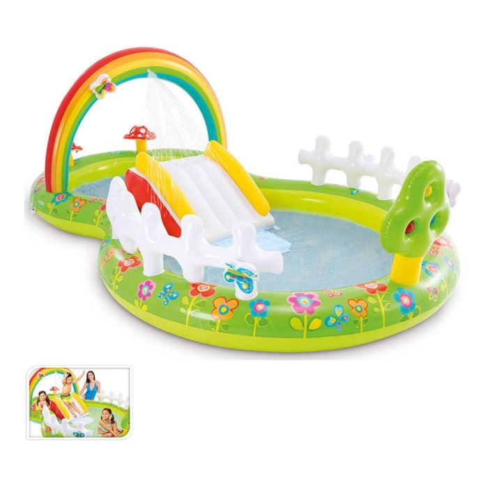 Piscina hinchable infantil con tobogán 290x180x104cm