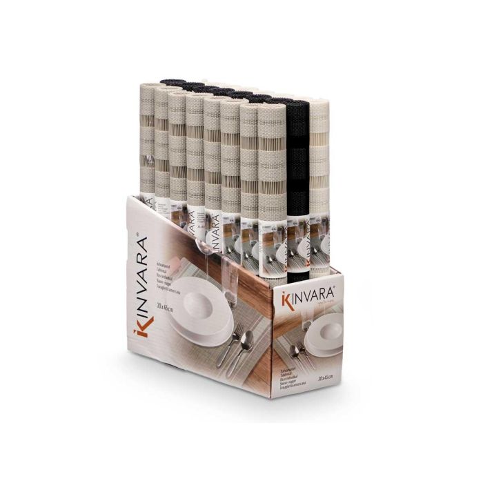 Salvamantel Kinvara 30x45 cm Calado - Blanco, Gris, Negro (48 Unidades) 1 Salvamantel Kinvara 30x45 cm Calado - Blanco, Gris, Negro (48 Unidades) 1