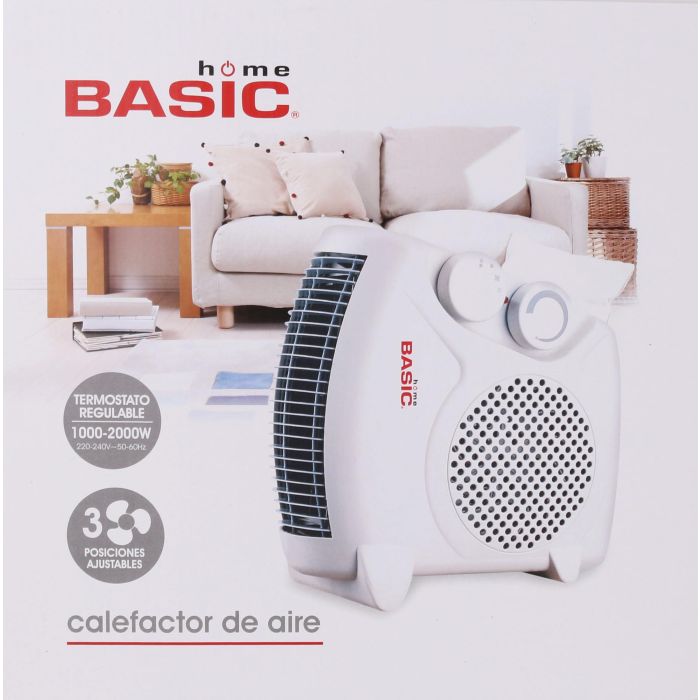 Calefactor de Aire Basic Home 1000-2000W 2 Posiciones (4 Unidades) 1 Calefactor de Aire Basic Home 1000-2000W 2 Posiciones (4 Unidades) 1