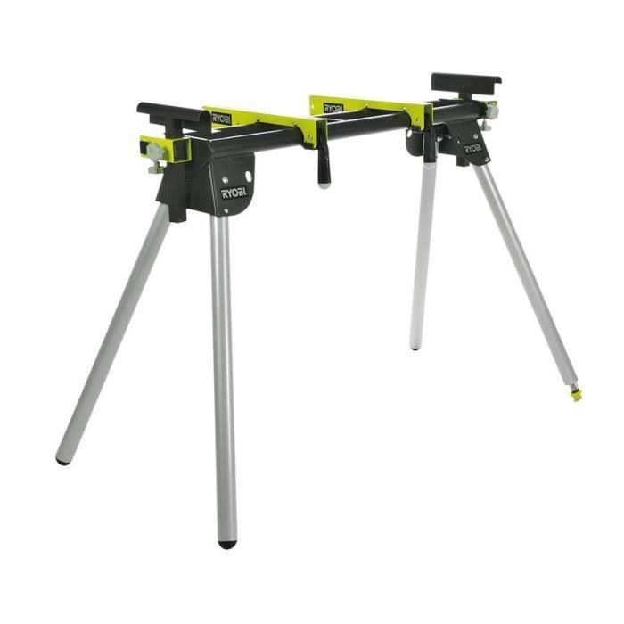 Ryobi RLS02 Banco de trabajo extensible 180 kg, compatible con sierras de inglete, 2160mm extensión, acero plegable, 2 soportes sierra 1