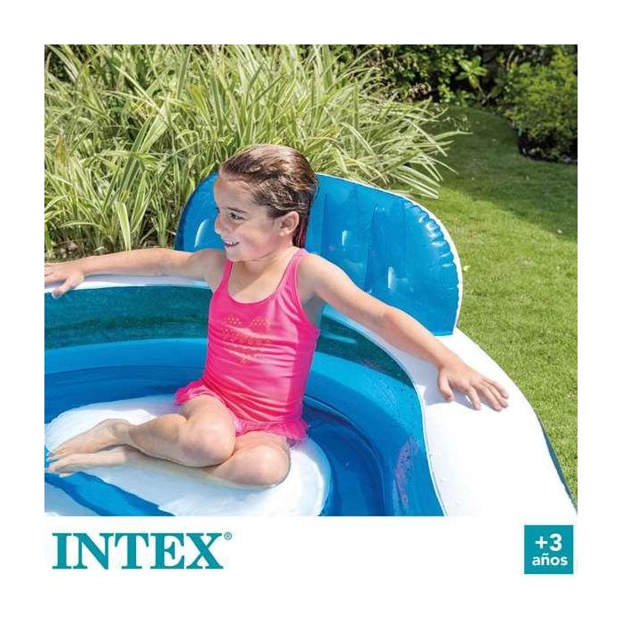 Piscina hinchable con 4 asientos (capacidad 990 litros) 229x229x66 cm 4 Piscina hinchable con 4 asientos (capacidad 990 litros) 229x229x66 cm 4