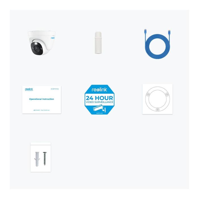 Reolink P334 Cámara de Seguridad IP para Interior y Exterior Alámbrica Compatible con Google Assistant Blanca 2