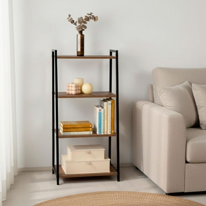 Estantería Max Home Hierro Madera MDF 4 Estantes 43 X 90 X 30 CM 5