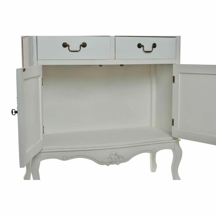 Vitrina DKD Home Decor Cristal Madera Blanco (88 x 40 x 200 cm) 3 Vitrina DKD Home Decor Cristal Madera Blanco (88 x 40 x 200 cm) 3