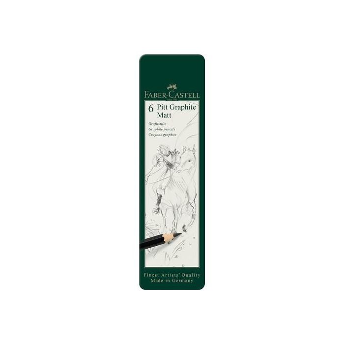 FABER-CASTELL Bleistift Pitt Graphite Matt 6er Etui 0 FABER-CASTELL Bleistift Pitt Graphite Matt 6er Etui 0