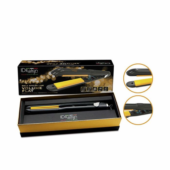 Id Italian VOLUME FLAT Styler Gold - Plancha profesional con placas de cerámica para alisado impecable y volumen - 1 u Id Italian VOLUME FLAT Styler Gold - Plancha profesional con placas de cerámica para alisado impecable y volumen - 1 u