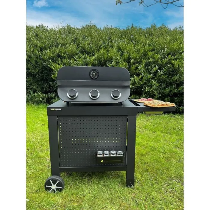 Cook'In Garden Carro REVA 110 PREMIUM AUC3326880017806 - 100% Metal - Superficie 108x55 cm - 1 Estante, 1 Faldón, 1 Salpicadero 1 Cook'In Garden Carro REVA 110 PREMIUM AUC3326880017806 - 100% Metal - Superficie 108x55 cm - 1 Estante, 1 Faldón, 1 Salpicadero 1