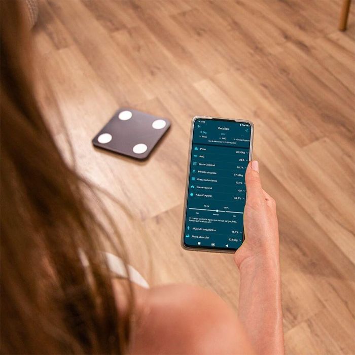 Báscula Digital de Baño Cecotec Surface Precision HealthySmart Negro Cristal 180 kg 2