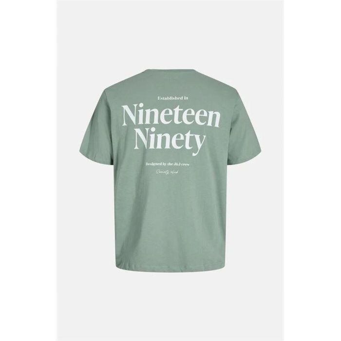 Camiseta de Manga Corta Hombre Jack & Jones Jjninety Ss Crew Iceberg Verde oscuro 6 Años 1