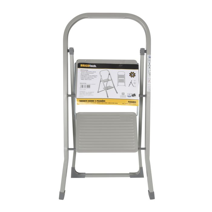 Taburete Plegable de Hierro con 2 Peldaños - Bricotech (2 Unidades) 1